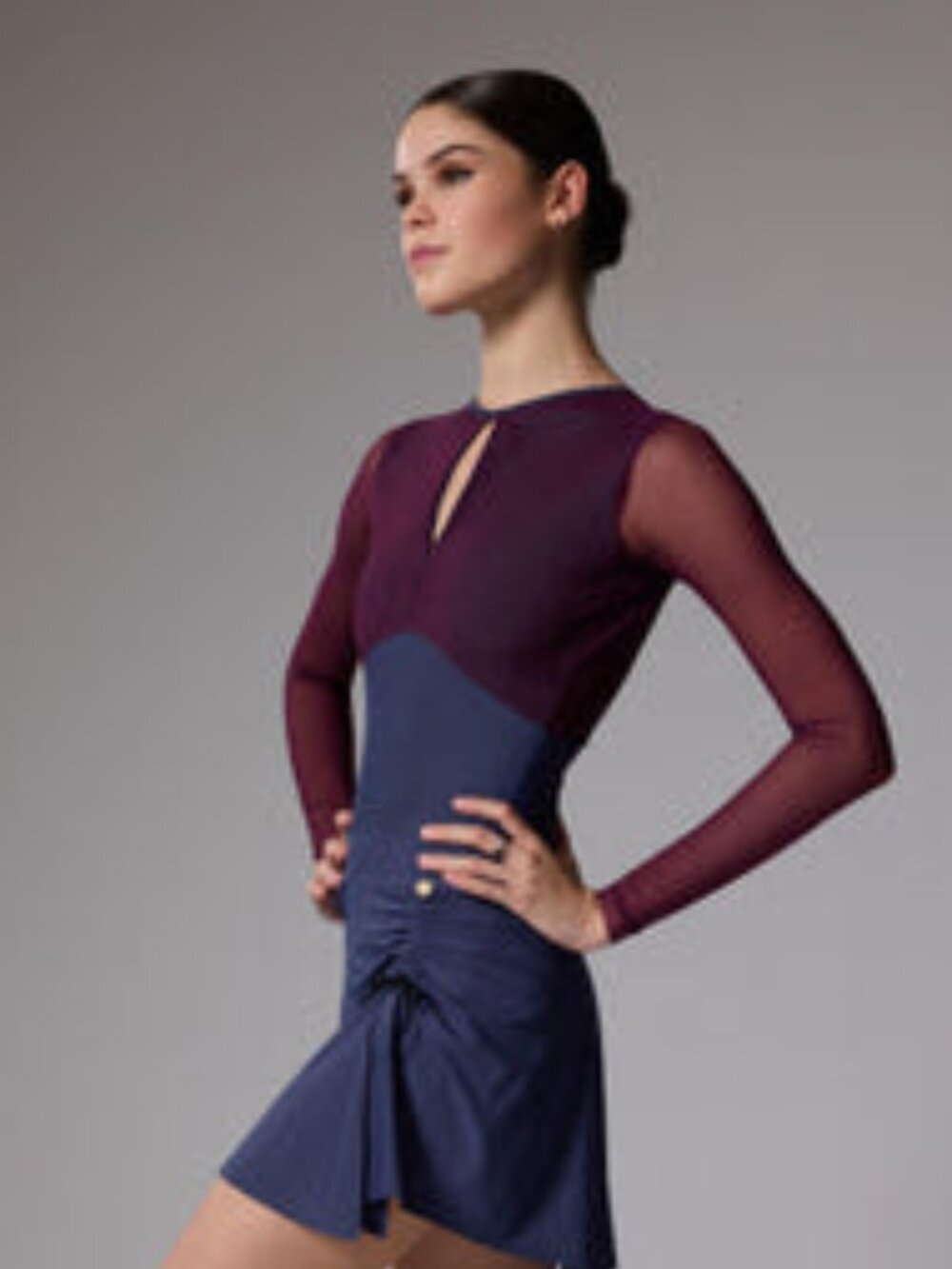 NWT BODILE Olivia Leotard in BALTIC BLUE - MULBERRY in M/L